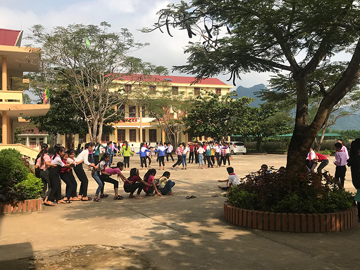 Trường THCS Tân Hóa (Minh Hóa) đẩy mạnh các hoạt động rèn luyện thể chất cho học sinh theo lời dạy của Chủ tịch Hồ Chí Minh. 