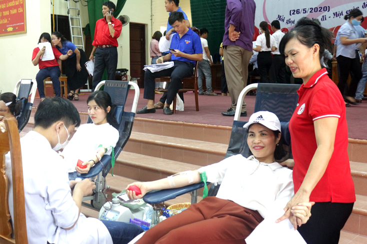 Trong đợt I năm 2020, huyện Quảng Ninh đã huy động được 537 đơn vị máu.