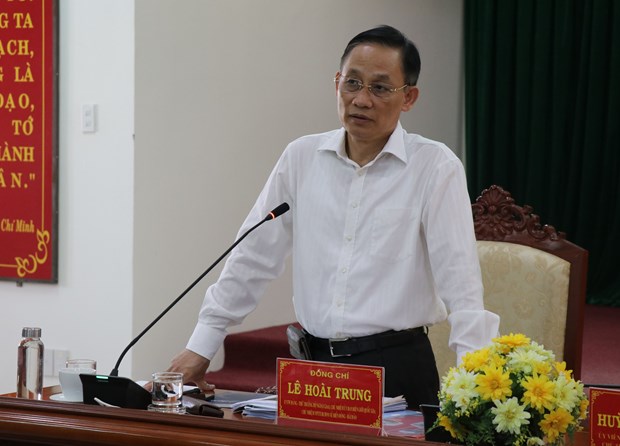 Thứ Trưởng Bộ Ngoại giao Lê Hoài Trung phát biểu tại hội nghị. (Ảnh: Phạm Cường/TTXVN)