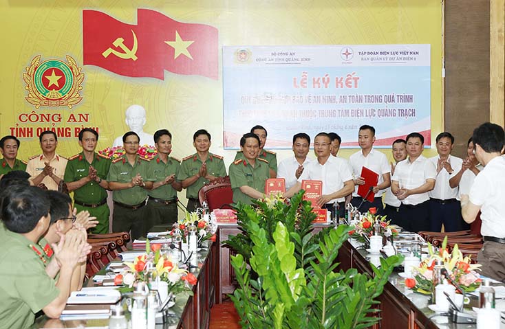 Ký kết quy chế phối hợp đảm bảo an ninh trật tự tại dự án nhiệt điện Quảng Trạch