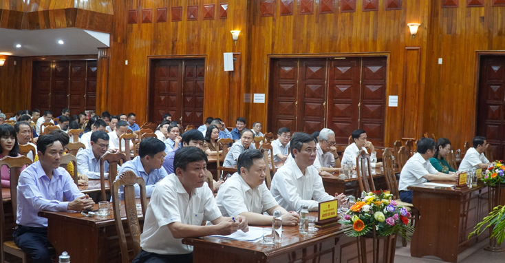 Các đại biểu tham dự buổi gặp mặt thân mật nhân Kỷ niệm 95 năm Ngày Báo chí cách mạng Việt Nam.