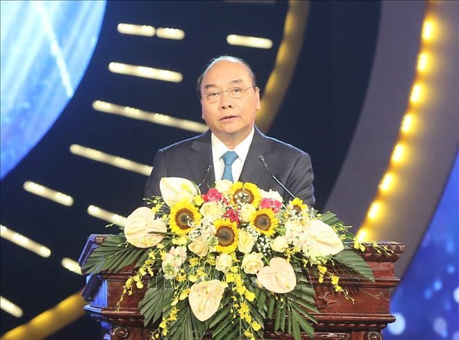 Thủ tướng Nguyễn Xuân Phúc phát biểu. Ảnh: Doãn Tấn/TTXVN