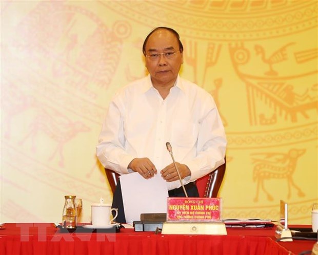 Thủ tướng Chính phủ Nguyễn Xuân Phúc phát biểu tại Hội nghị. (Ảnh: Trí Dũng/TTXVN)