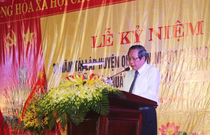 Đồng chí Bí thư Tỉnh ủy Hoàng Đăng Quang phát biểu tại buổi lễ.
