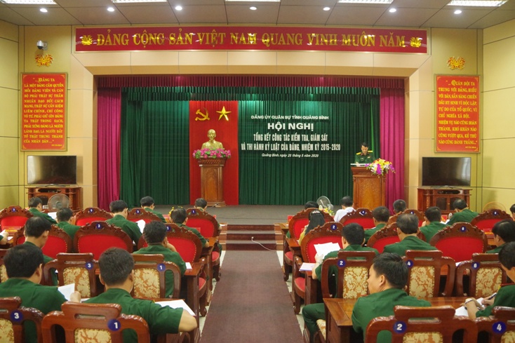   Đảng ủy Quân sự tỉnh tổ chức hội nghị tổng kết công tác KT, GS và thi hành kỷ luật của Đảng, nhiệm kỳ 2015-2020.
