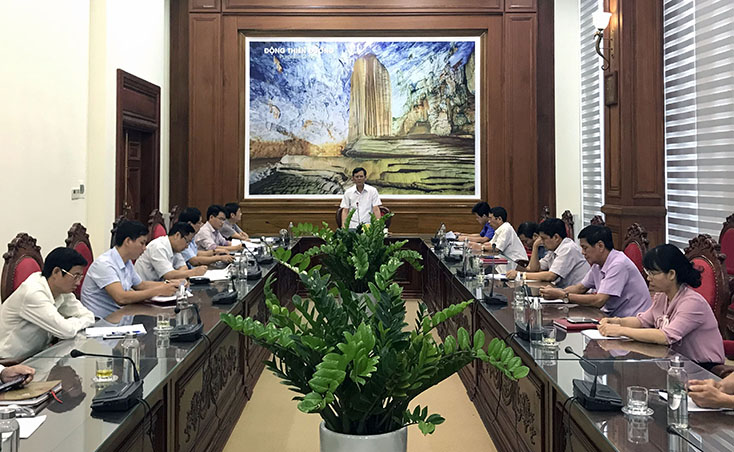 Đồng chí Phó Bí thư Thường trực Tỉnh ủy Trần Thắng kết luận hội nghị.