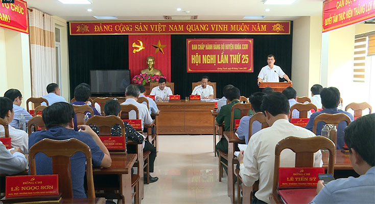 Hội nghị Ban Chấp hành Đảng bộ huyện Quảng Trạch lần thứ 25