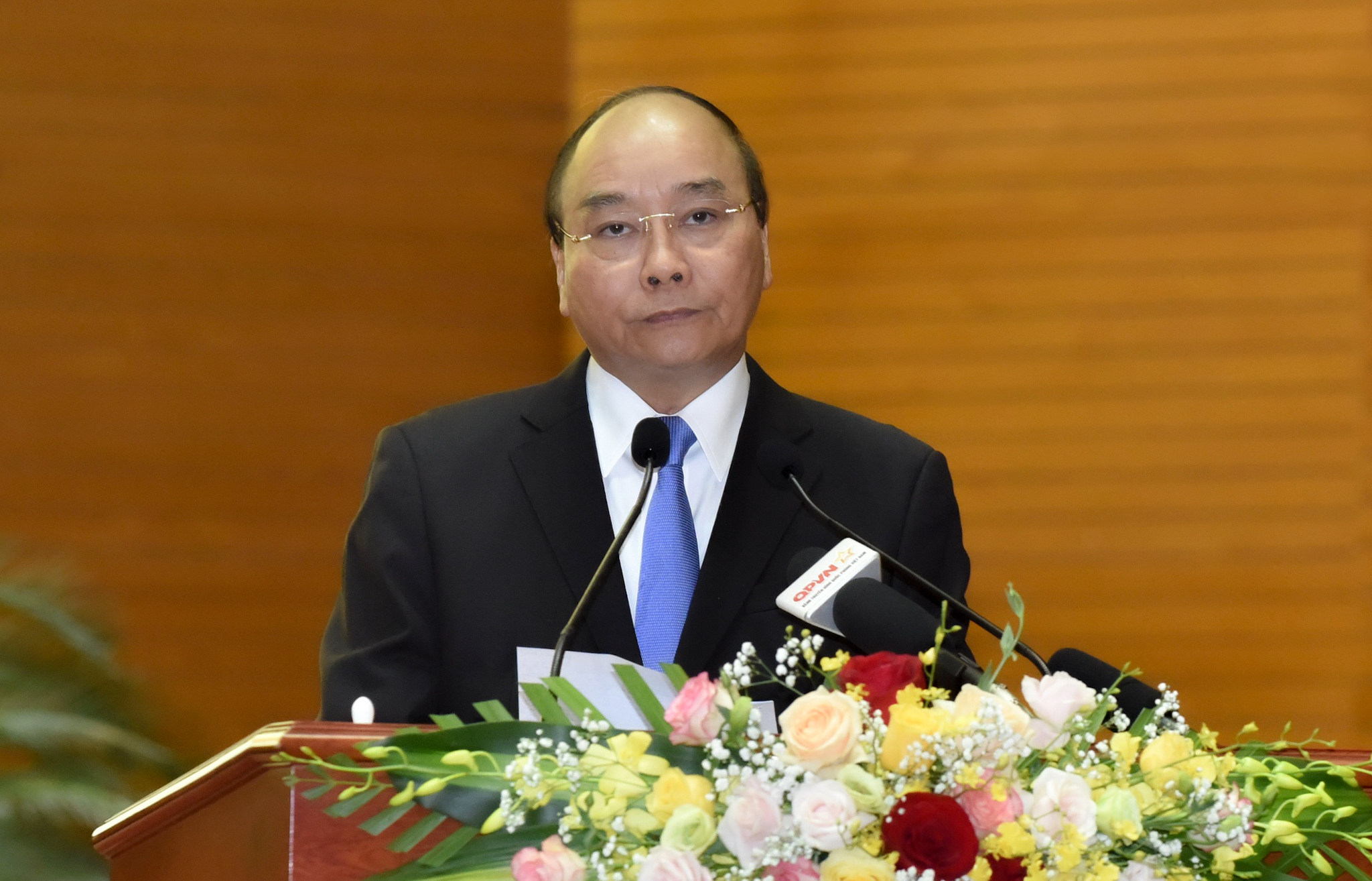  Thủ tướng Nguyễn Xuân Phúc phát biểu tại lễ kỷ niệm. - Ảnh: VGP/Quang Hiếu