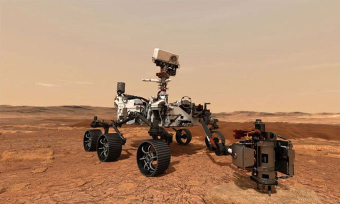  Robot Perseverance có nhiệm vụ tìm kiếm dấu vết sự sống trên sao Hỏa. Ảnh: NASA. 