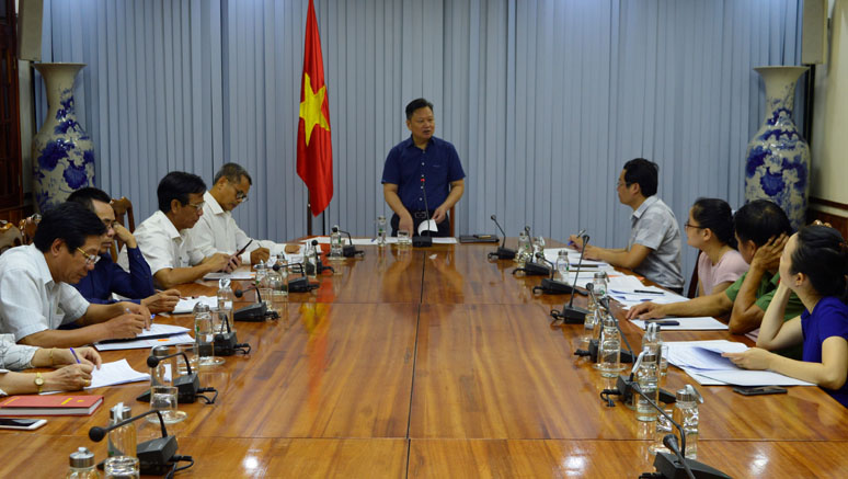 Đồng chí Nguyễn Tiến Hoàng, Phó chủ tịch UBND tỉnh kết luận tại cuộc họp.