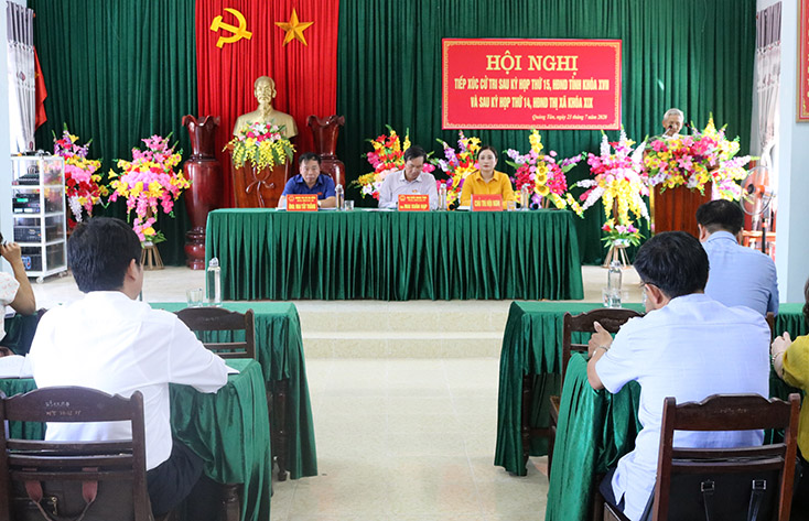 Đại biểu HĐND tỉnh tiếp xúc với cử tri tại xã Quảng Tân, thị xã Ba Đồn