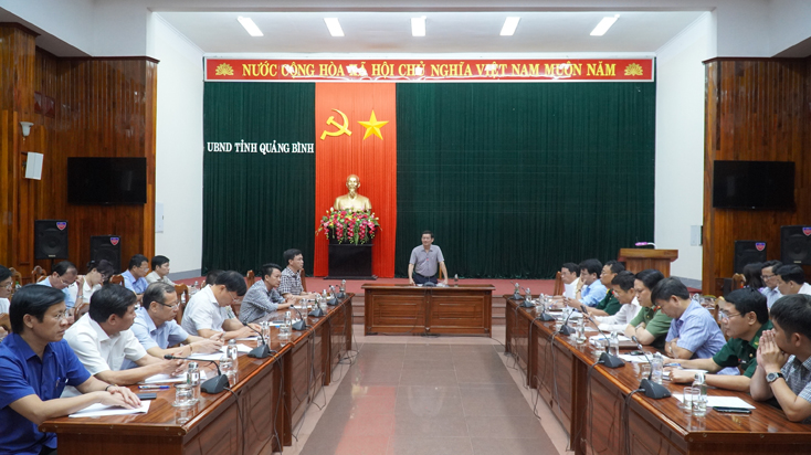 Đồng chí Trần Tiến Dũng, Tỉnh ủy viên, Phó Chủ tịch UBND tỉnh, Trưởng Ban Chỉ đạo phát biểu kết luận cuộc họp.