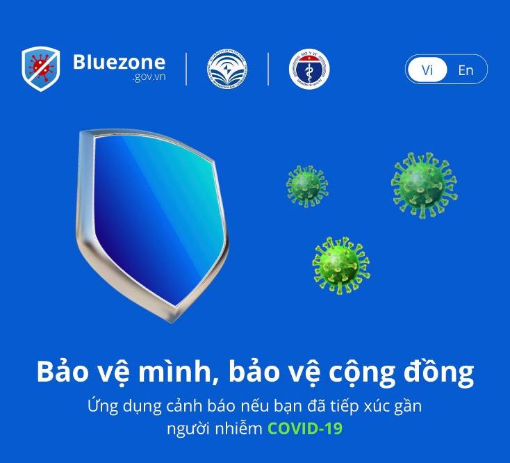 Ứng dụng Bluezone giúp phòng chống Covid-19.