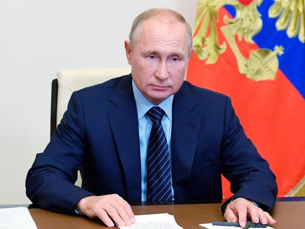 Tổng thống Nga Vladimir Putin phát biểu. (Ảnh: Teller Report)