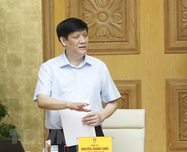   Quyền Bộ trưởng Y tế Nguyễn Thanh Long phát biểu. (Ảnh: Doãn Tấn/TTXVN)