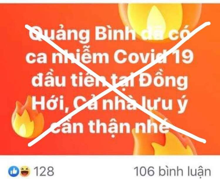 Thông tin sai sự thật mà tài khoản facebook N.M.H đăng tải và sau đó đã xóa.