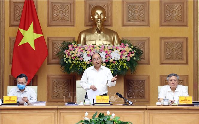  Thủ tướng Nguyễn Xuân Phúc, Trưởng Tiểu ban phát biểu. Ảnh: Thống Nhất/TTXVN