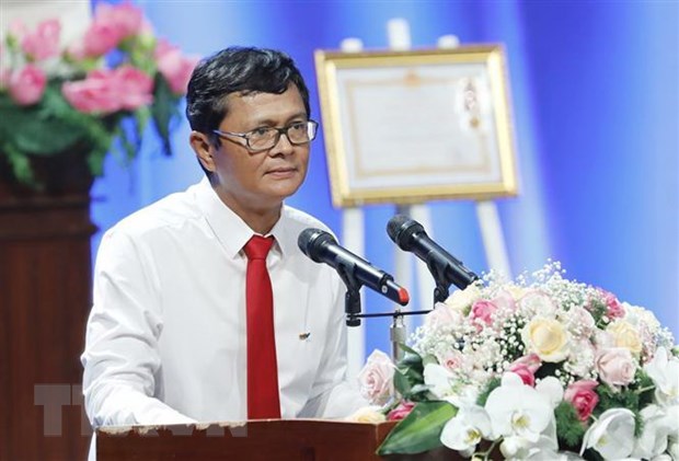  Tổng Giám đốc Đài Truyền hình Việt Nam Trần Bình Minh phát biểu. (Ảnh: Dương Giang/TTXVN)