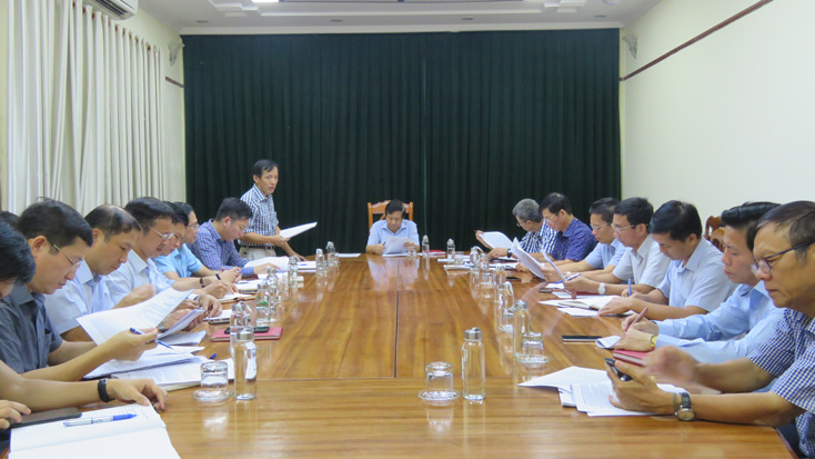 Ban QLDA MT-BĐKH thành phố Đồng Hới báo cáo tình hình thực hiện các dự án được giao.