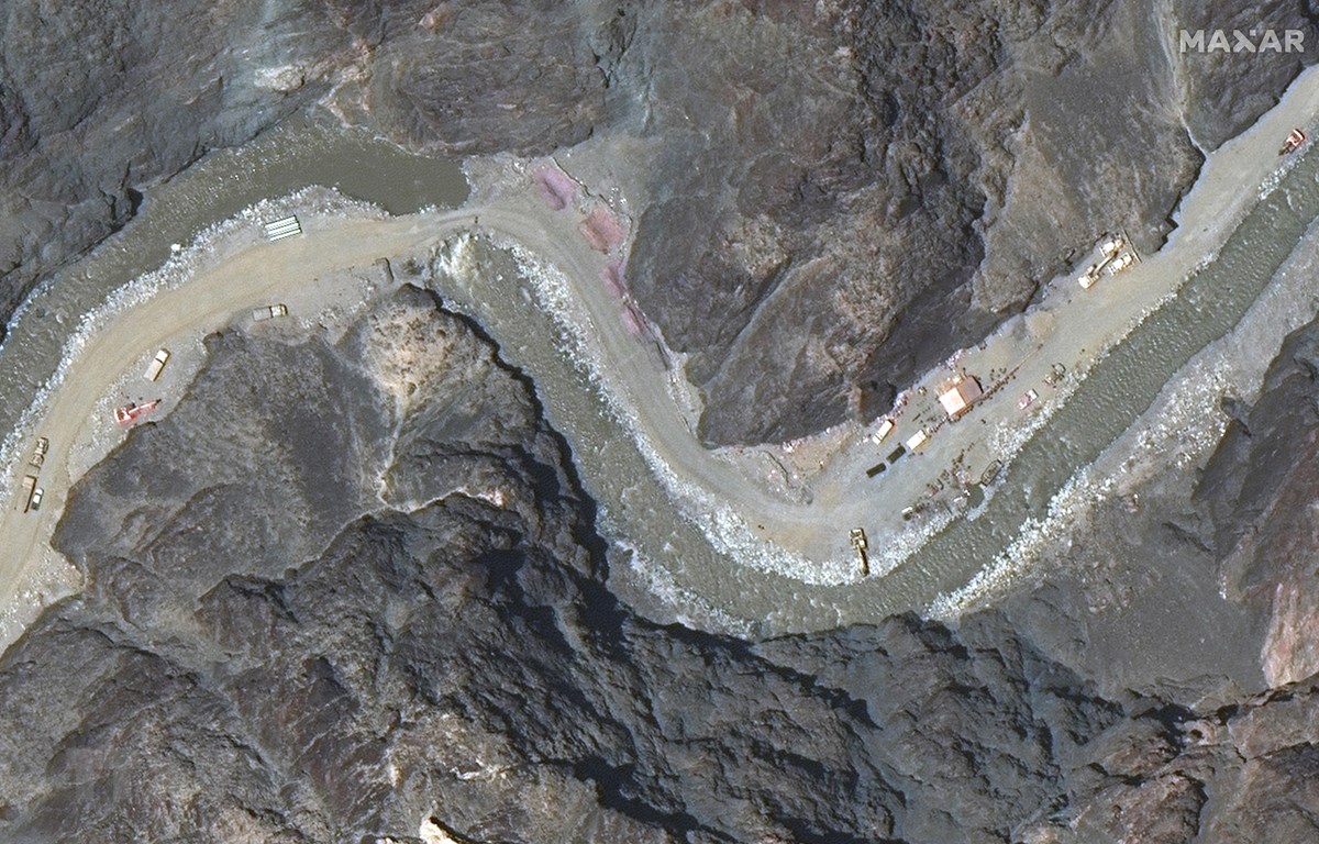  Đường Ranh giới thực tế (LAC) ở Đông Ladakh, biên giới giữa Ấn Độ và Trung Quốc ngày 22-6-2020. (Ảnh: AFP/TTXVN)