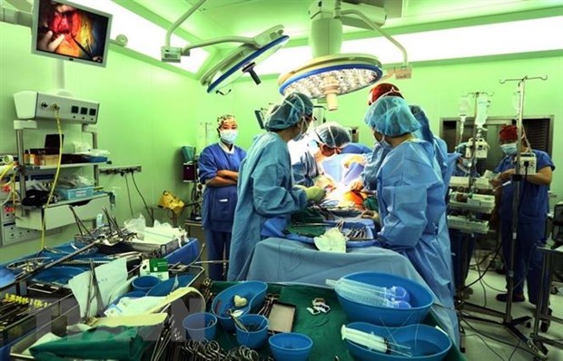 Ca ghép gan đầu tiên thành công tại Bệnh viện Đa khoa Quốc tế Vinmec Times City - Bệnh viện tư nhân ở Hà Nội. (Ảnh: Dương Ngọc/TTXVN)