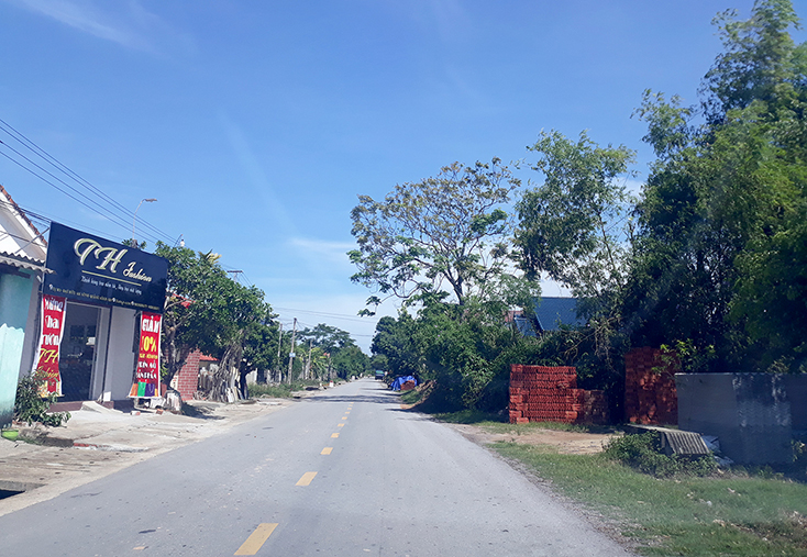 Quốc lộ 15 đi qua mảnh đất của bà Nguyễn Thị Hồng (phía bên phải ảnh).