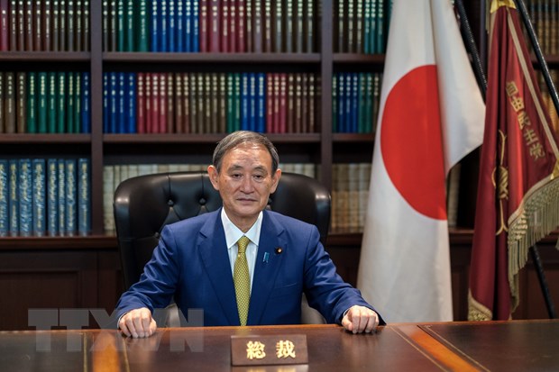  Tân Chủ tịch Đảng Dân chủ Tự do (LDP) cầm quyền tại Nhật Bản Yoshihide Suga. (Ảnh: AFP/TTXVN)