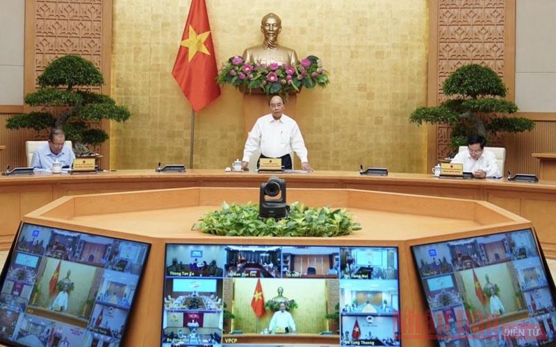 Thủ tướng Nguyễn Xuân Phúc phát biểu kết luận cuộc họp (Ảnh: TRẦN HẢI)