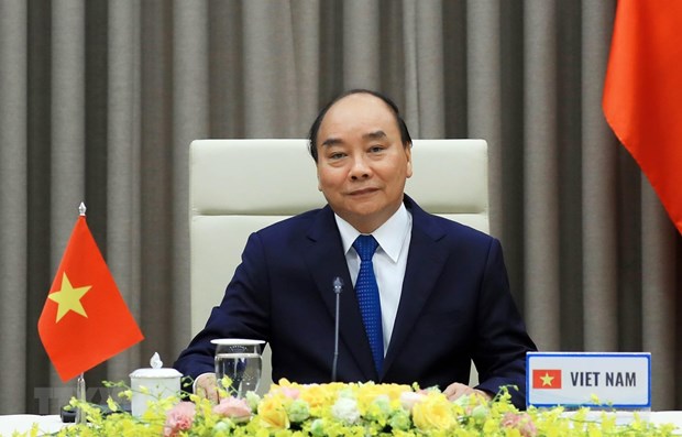  Thủ tướng Nguyễn Xuân Phúc phát biểu. (Ảnh: Thống Nhất/TTXVN)
