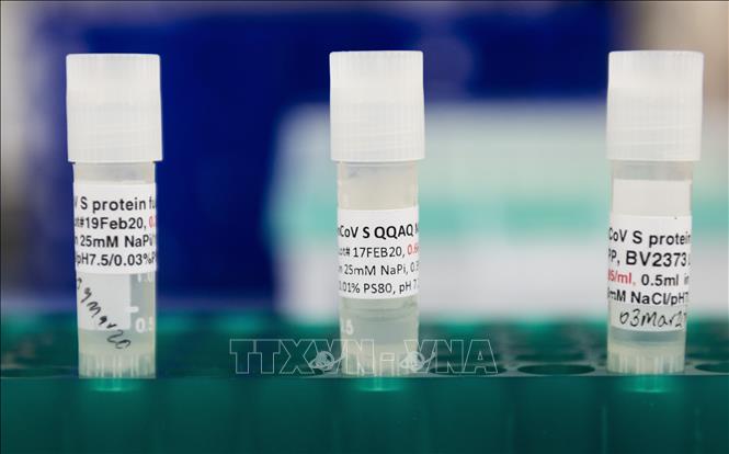 Giới thiệu vaccine ngừa COVID-19 do Công ty Novavax phát triển tại Gaithersburg, bang Maryland, Mỹ ngày 20-3-2020. Ảnh: AFP/TTXVN