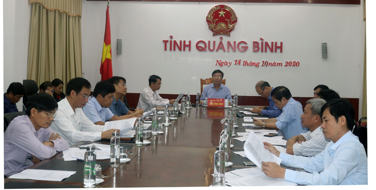 Các đại biểu tham dự hội nghị tại điểm cầu trực tuyến Quảng Bình