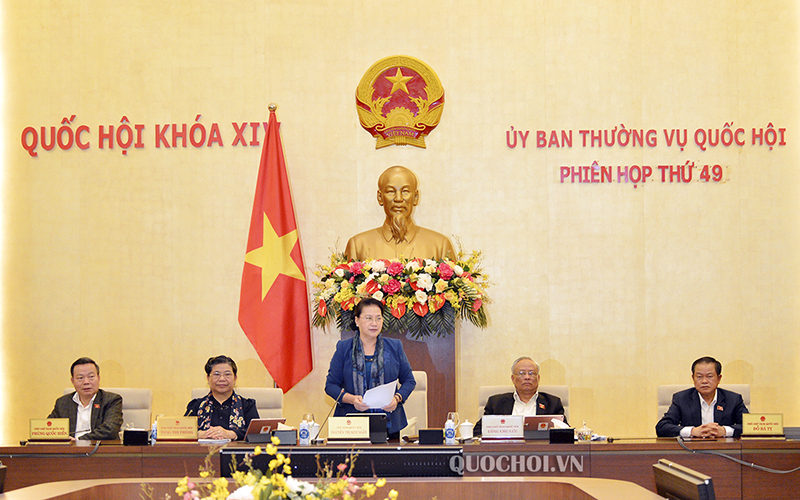 Chủ tịch Quốc hội Nguyễn Thị Kim Ngân phát biểu bế mạc. Ảnh: Quochoi.vn