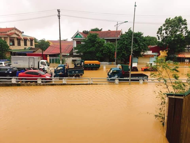 Nhiều xe ô tô đưa lên cầu những vẫn nguy cơ bị ngập