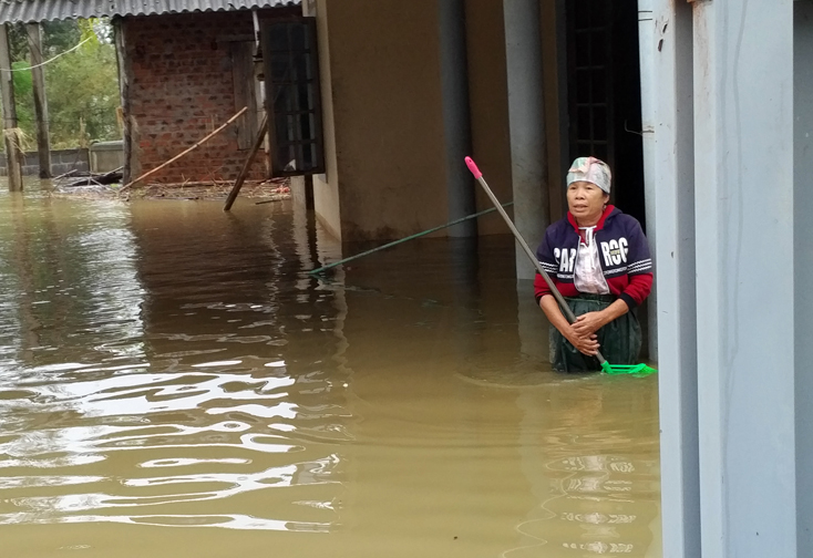 Bà Phạm Thị Nghĩa: “Nơi đó trẻ con, hộ dân nhiều chạy lụt nhiều, cố gắng cho họ kha khá vô nghe!”