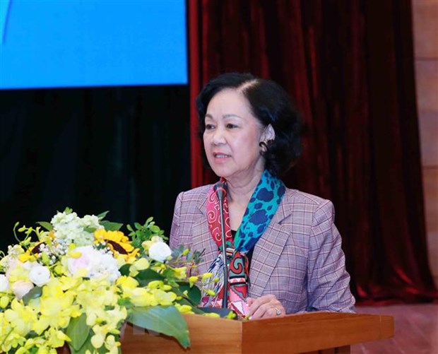  Bà Trương Thị Mai, Ủy viên Bộ Chính trị, Bí thư Trung ương Đảng, Trưởng Ban Dân vận Trung ương. (Ảnh: Phương Hoa/TTXVN)