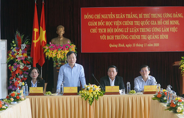 Đồng chí Bí thư Tỉnh ủy Vũ Đại Thắng: Tỉnh sẽ tạo mọi điều kiện thuận lợi để Trường Chính trị tỉnh nâng cao chất lượng, hiệu quả hoạt động