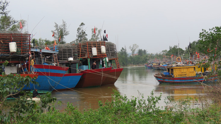 Các phương tiện tàu thuyền trên địa bàn tỉnh đều đã vào các khu neo đậu tàu thuyền an toàn để tránh trú bão.