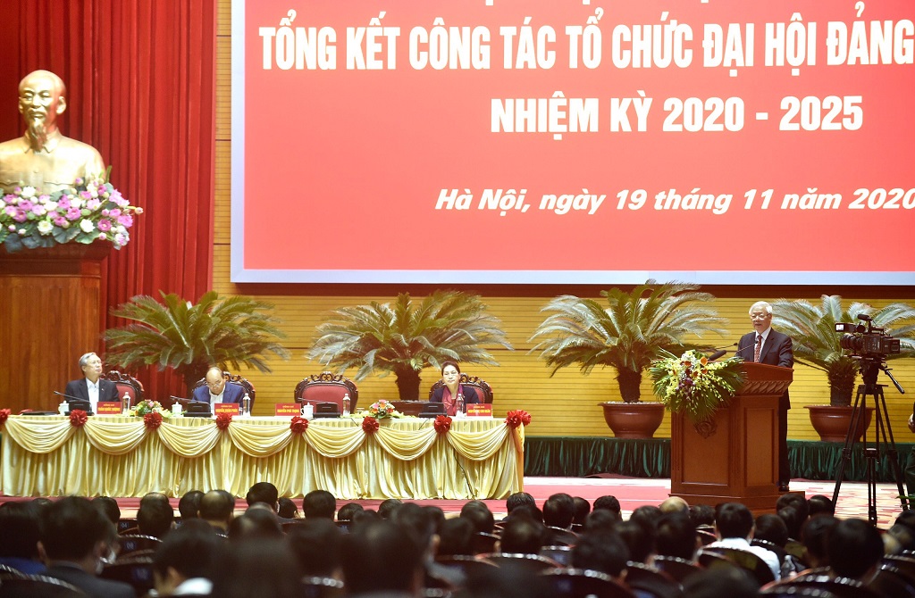 Tổng Bí thư, Chủ tịch nước Nguyễn Phú Trọng phát biểu tại Hội nghị. Ảnh: DUY LINH.