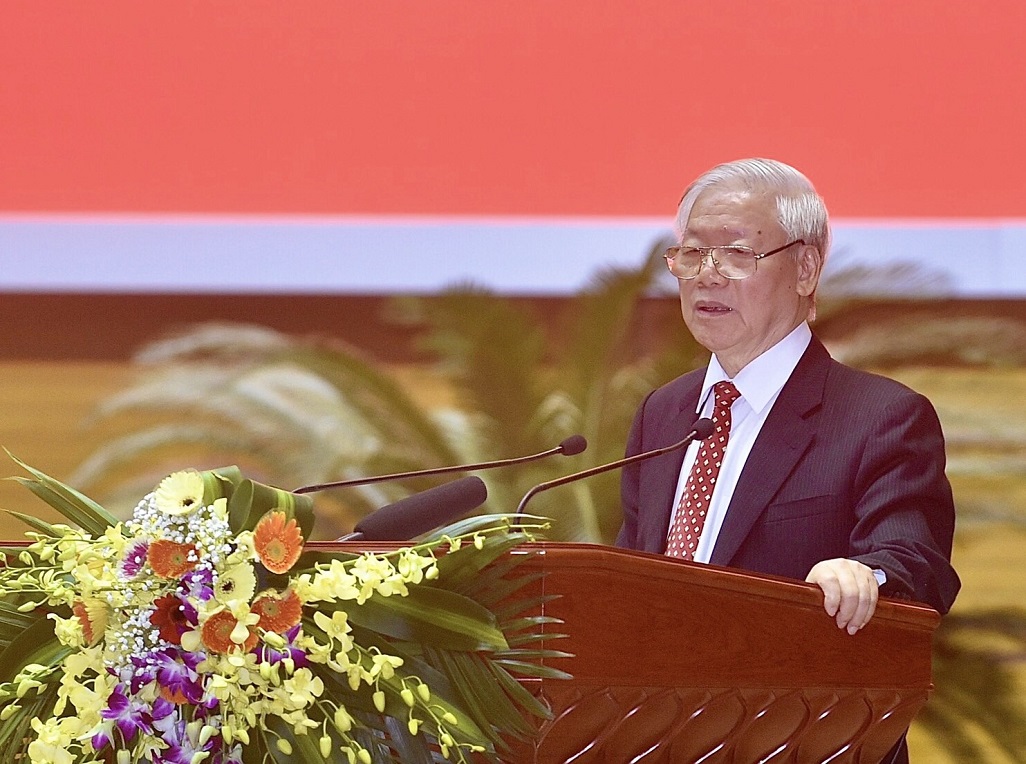  Tổng Bí thư, Chủ tịch nước Nguyễn Phú Trọng phát biểu kết luận Hội nghị. Ảnh: DUY LINH.