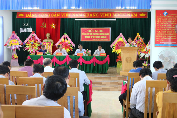 Tổ đại biểu HĐND tỉnh tiếp xúc cử tri tại xã Quảng Thủy, thị xã Ba Đồn