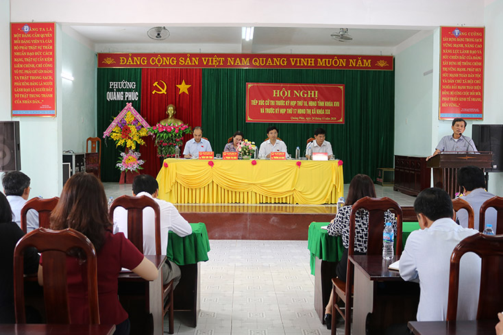 Tổ đại biểu HĐND tỉnh tiếp xúc cử tri tại phường Quảng Phúc, thị xã Ba Đồn