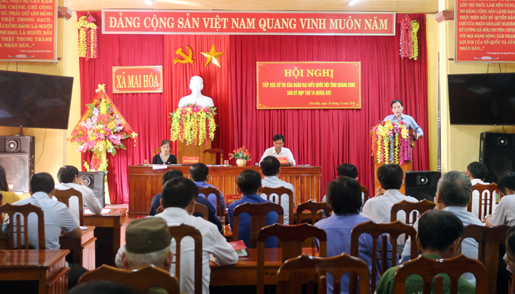 Đồng chí Nguyễn Mạnh Cường tiếp thu và giải đáp những kiến nghị của cử tri