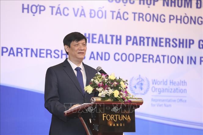  Bộ trưởng Bộ Y tế Nguyễn Thanh Long phát biểu khai mạc. Ảnh: Minh Quyết/TTXVN