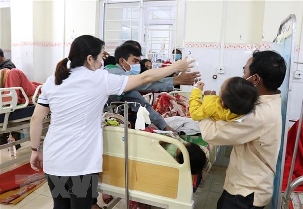 Đa số nạn nhân bị ngộ độc thực phẩm là trẻ em của hai xã Ia Le và Ia Phang, huyện Chư Pưh. (Ảnh: Hồng Điệp/TTXVN)