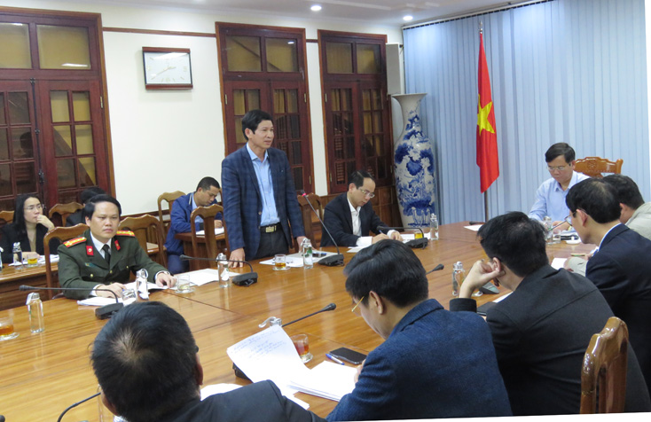 Đồng chí Hồ An Phong-Phó Chủ tịch UBND tỉnh đóng góp ý kiến vào công tác chuẩn bị cho Hội nghị xúc tiến đầu tư tỉnh Quảng Bình năm 2021.