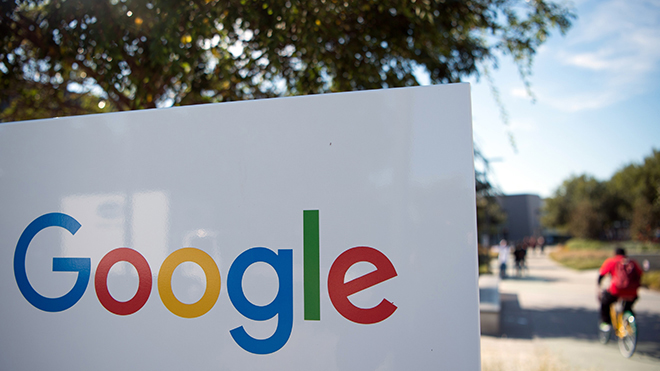  Biểu tượng Google tại Menlo Park, California, Mỹ. Ảnh: AFP/ TTXVN