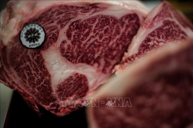 Thịt bò nhập khẩu được bày bán tại một siêu thị ở Hong Kong, Trung Quốc. Ảnh tư liệu: AFP/TTXVN