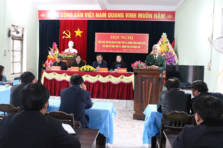 Tổ đại biểu HĐND tỉnh tiếp xúc với cử tri các xã vùng Nam, thị xã Ba Đồn tại xã Quảng Sơn