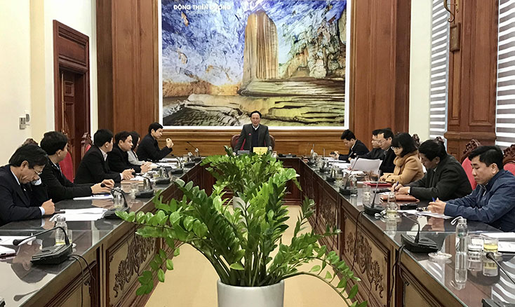 Đồng chí Phó Bí thư Thường trực Tỉnh ủy, Trưởng BCĐ thực hiện QCDCCS tỉnh Trần Hải Châu phát biểu kết luận hội nghị.