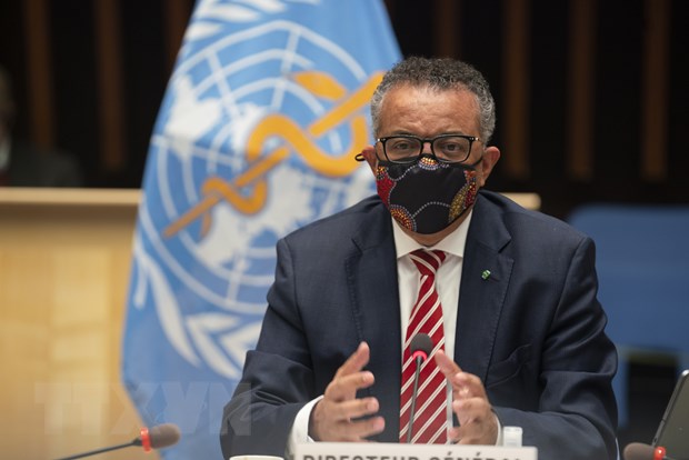 Tổng Giám đốc WHO Tedros Adhanom Ghebreyesus phát biểu tại cuộc họp thảo luận về ứng phó với đại dịch COVID-19, ở Geneva, Thụy Sĩ ngày 5-10-2020. (Ảnh: AFP/TTXVN)